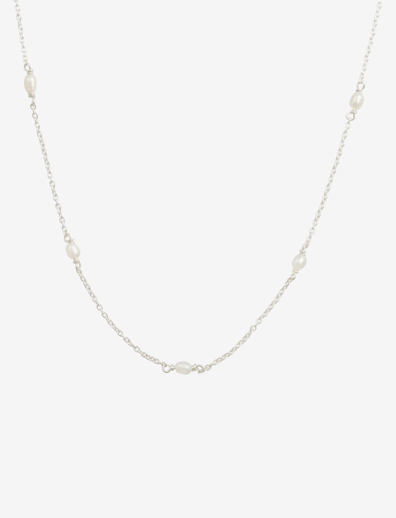 Pearl Mix Malti Chain Necklace （Silver） n17771-ssbpe.jpg