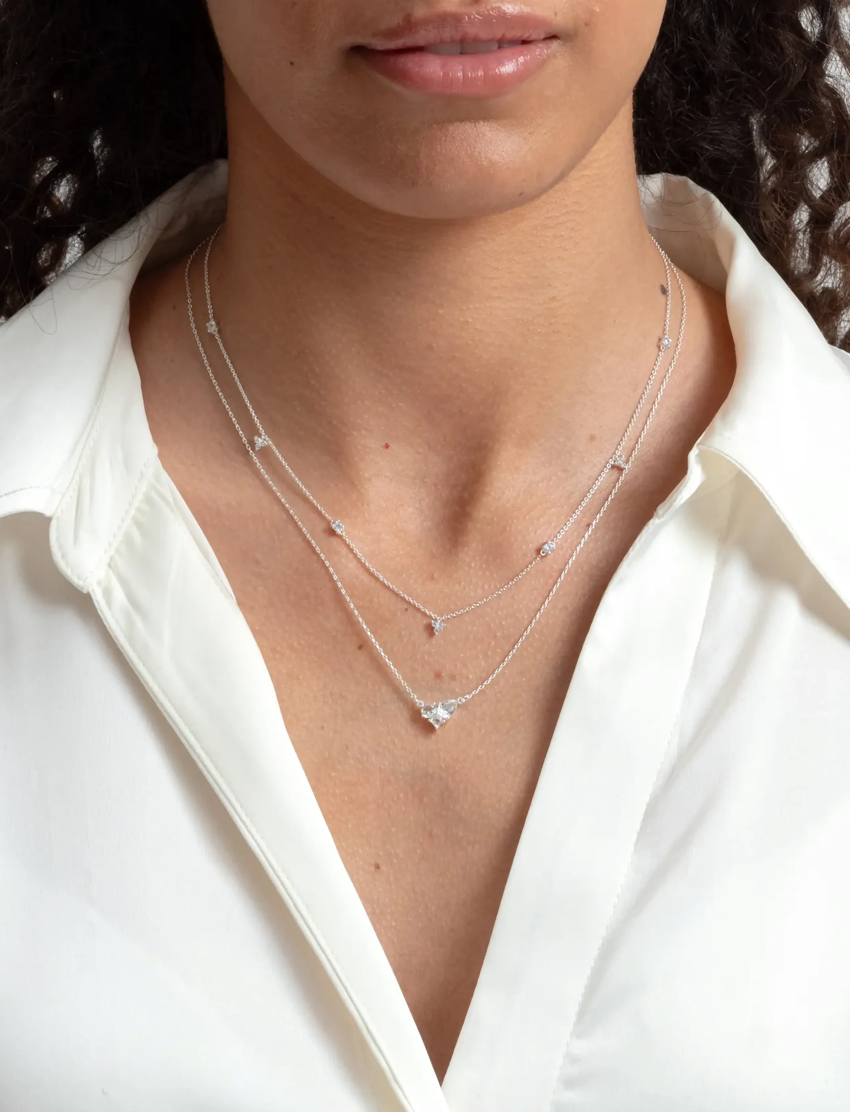 Syster P - Celestia Necklace Silver - naszyjniki łańcuszkowe - silver - 2