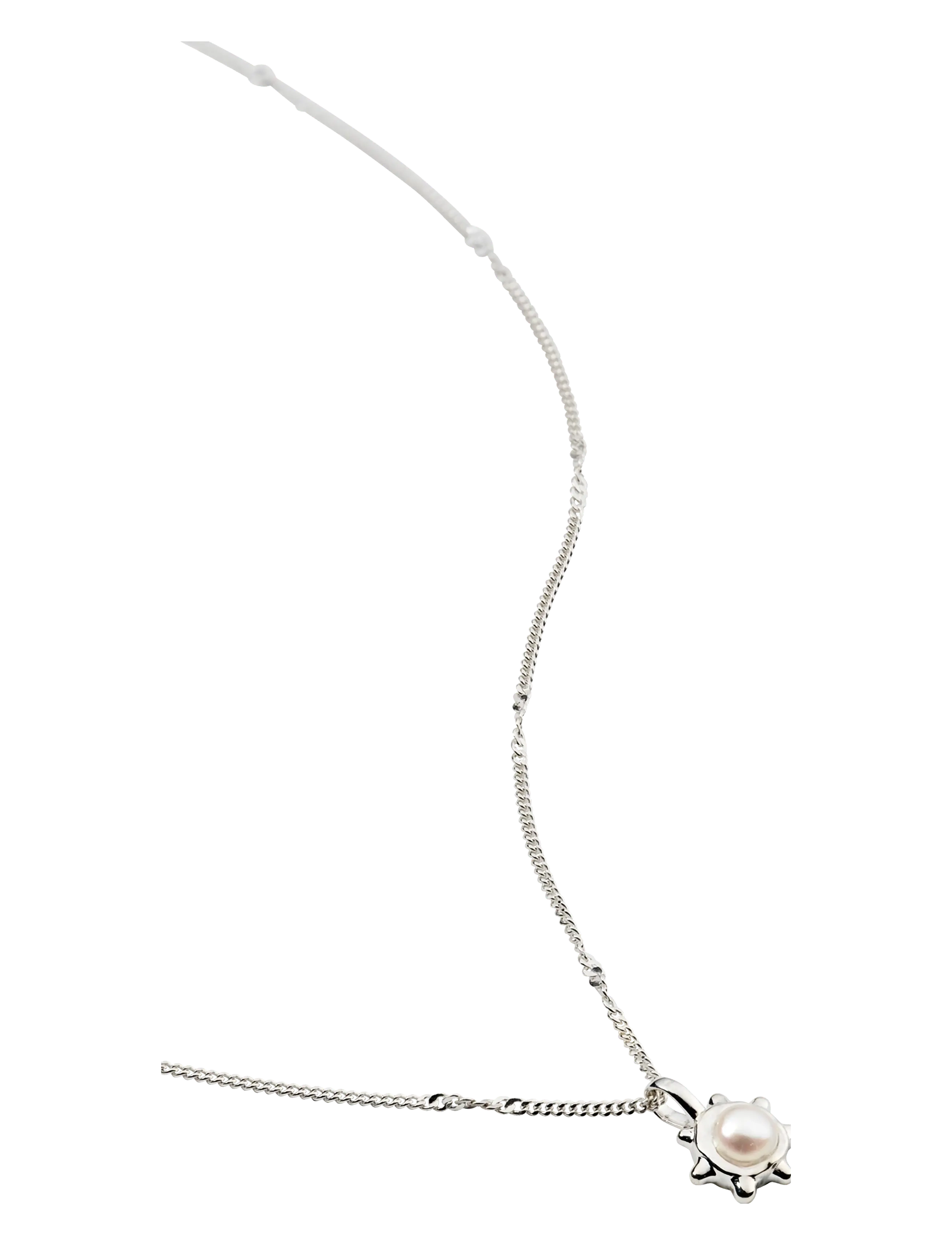 Syster P - Florentina Pearl Necklace Silver - perlekæder - silver - 2