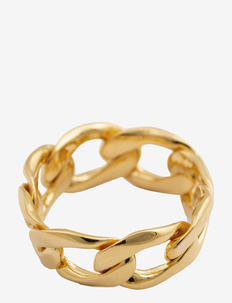 Links Curb Chain Ring Gold, Syster P