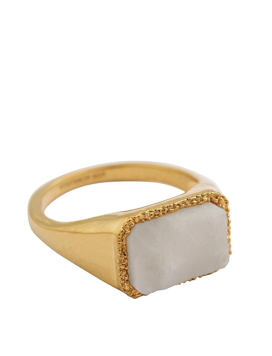 Syster P - Space dust stone ring gold moonstone - gold - 0