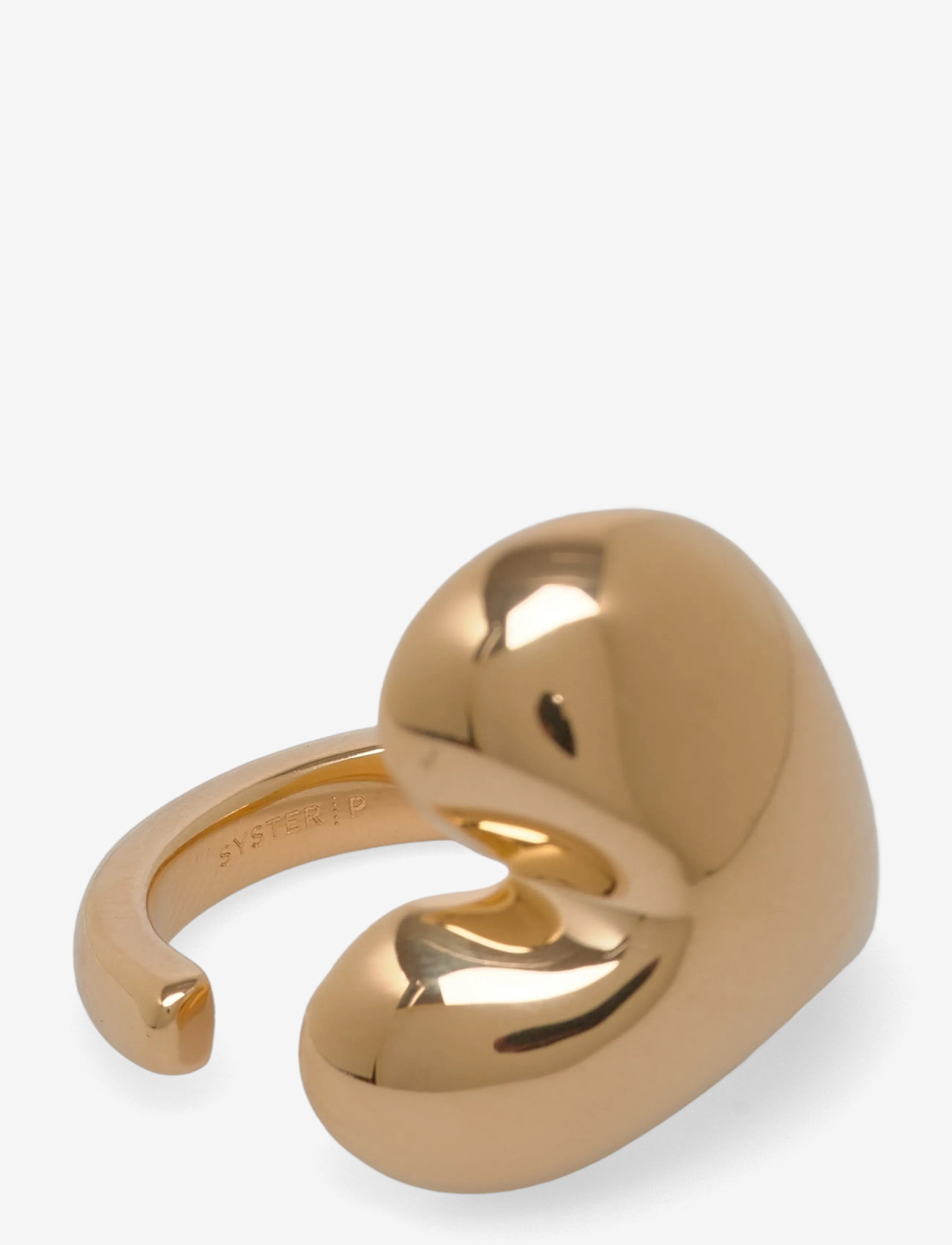 Syster P - Bolded Heart Ring Gold - ringe - gold - 1