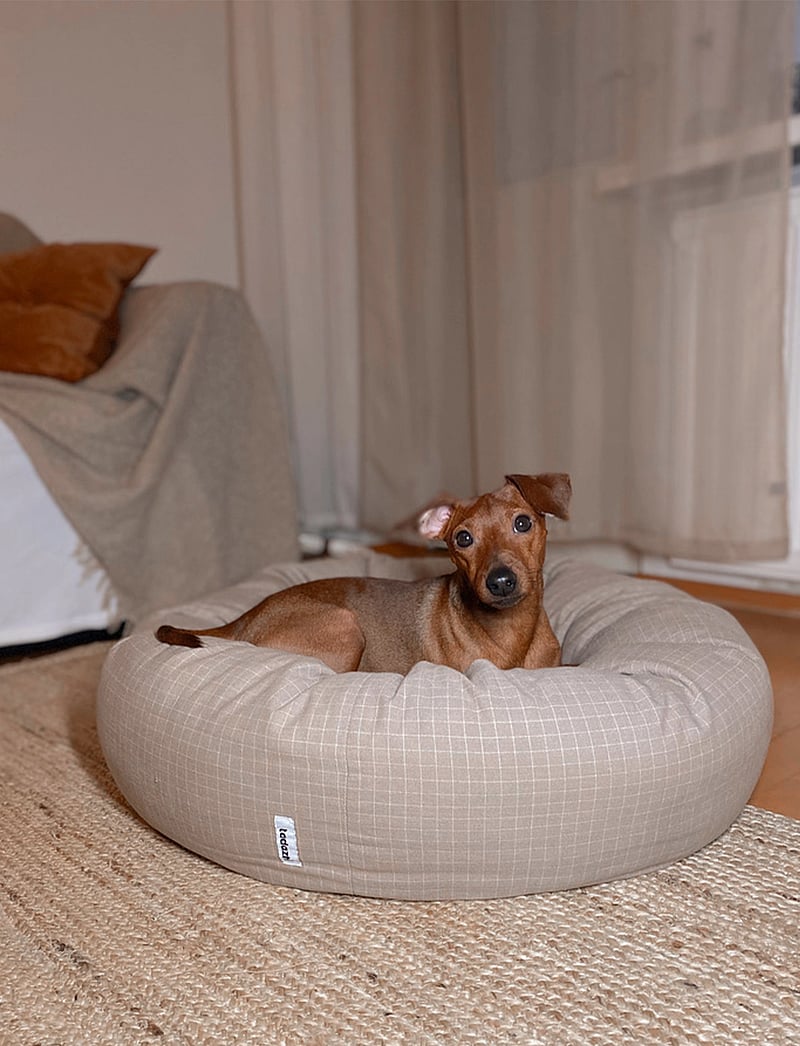 tadazhi - Donut bed - check dark sand - 2