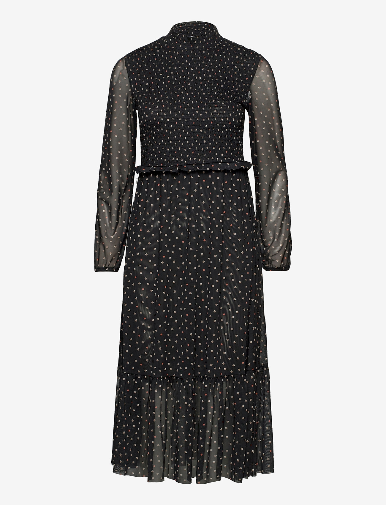 Taifun - DRESS KNITTED FABRIC - midi kjoler - black patterned - 0