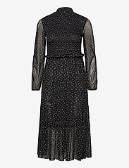 DRESS KNITTED FABRIC - BLACK PATTERNED