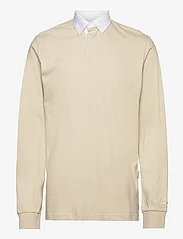 Taikan - L/S Polo Shirt-Cream - långärmade pikéer - cream - 0