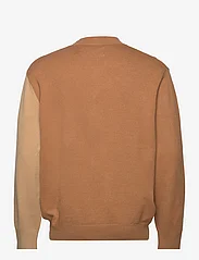 Taikan - Colour Blocked Cardigan-Tan/Cream - megzti laisvalaikio drabužiai - tan/cream - 1