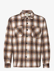 Taikan - Heavyweight Plaid Shirt-Brown - casual hemden - brown - 0