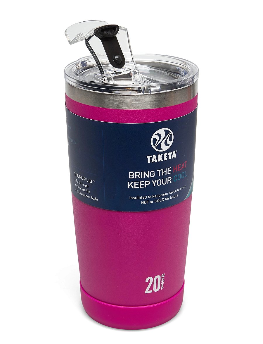 Takeya - TAKEYA Actives Insulated Tumblers 20oz/600ml Fuchsia - pink - 0