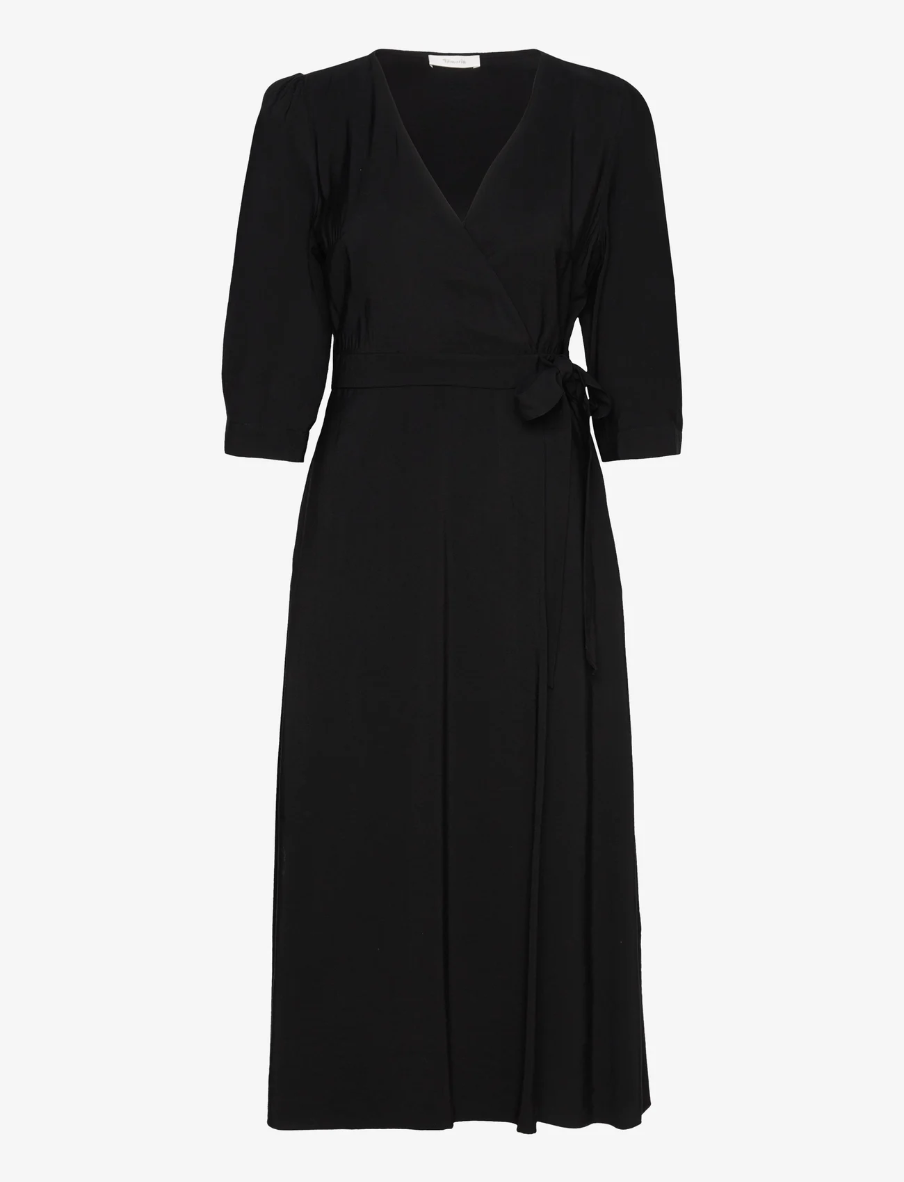 Tamaris Apparel - ALACA midi wrap dress - omslagskjoler - black beauty - 0