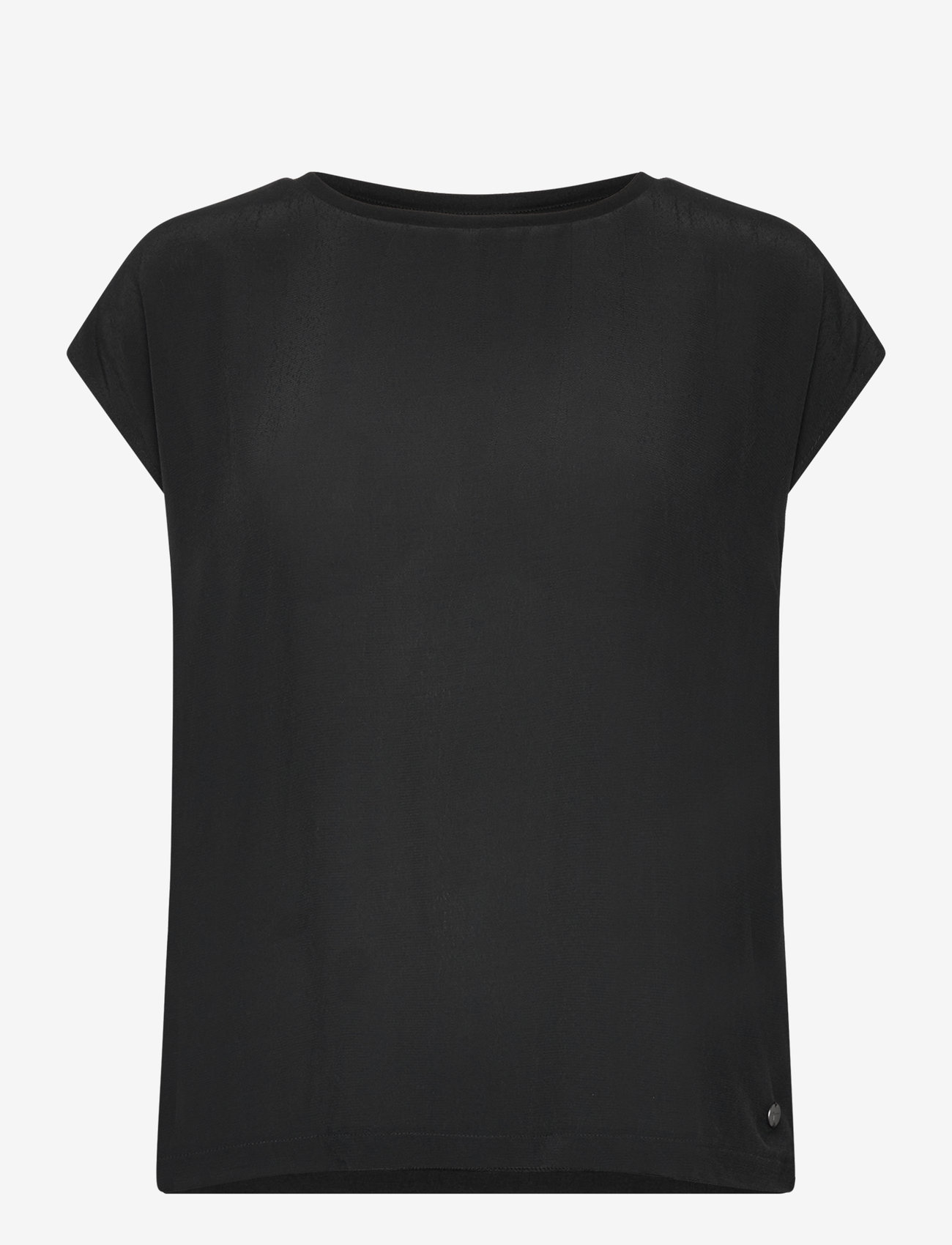 Tamaris Apparel - ALBONY drop shoulder round neck tee - t-skjorter - black beauty - 0
