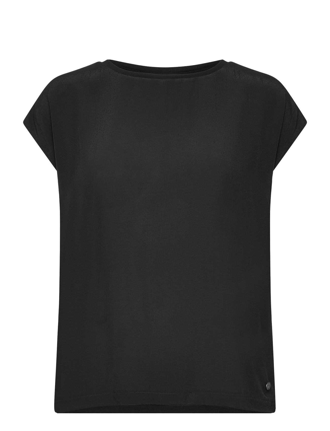 ALBONY drop shoulder round neck tee - BLACK BEAUTY