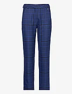ARIANA CHECK cigarette suit pants - BLUEBERRY HOUNDSTOOTH CHECK