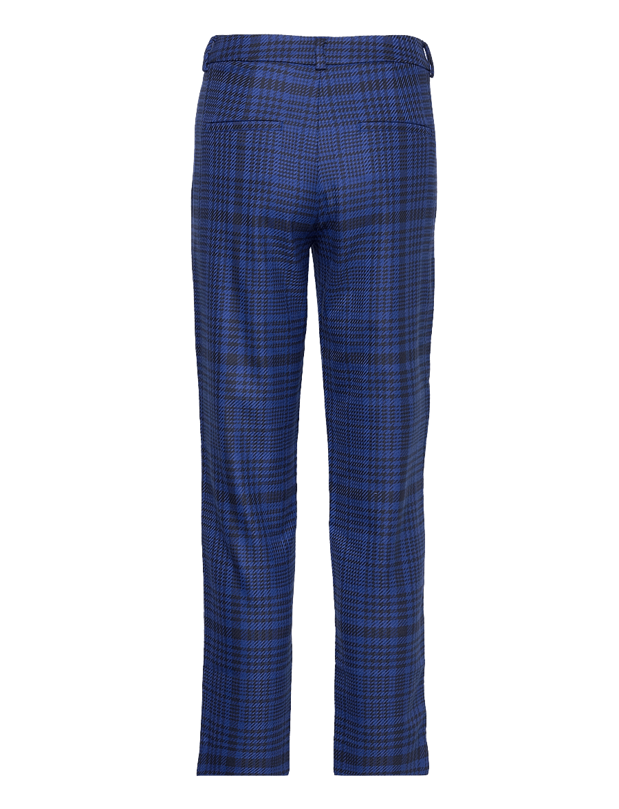 Tamaris Apparel - ARIANA CHECK cigarette suit pants - kostymbyxor - blueberry houndstooth check - 1