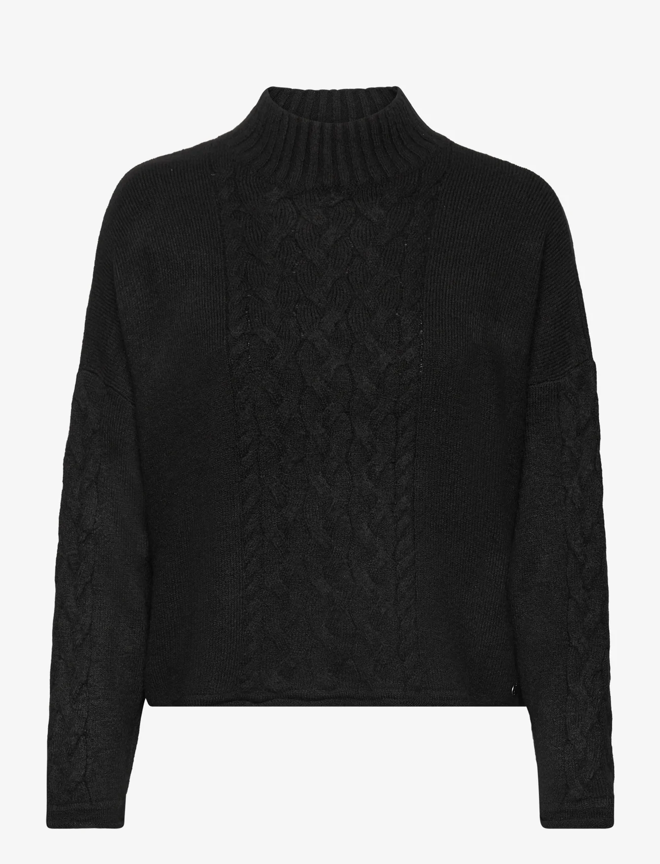 Tamaris Apparel - BALJE cable knit sweater - pullover - black beauty - 0