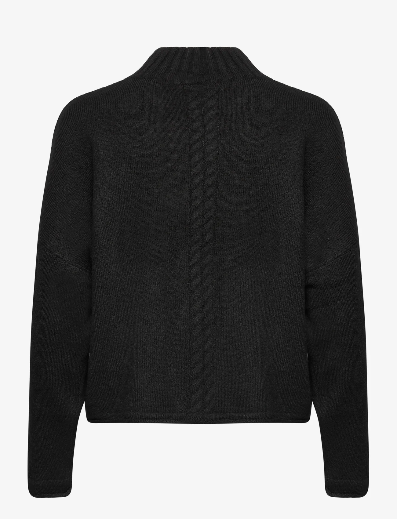 Tamaris Apparel - BALJE cable knit sweater - pullover - black beauty - 1