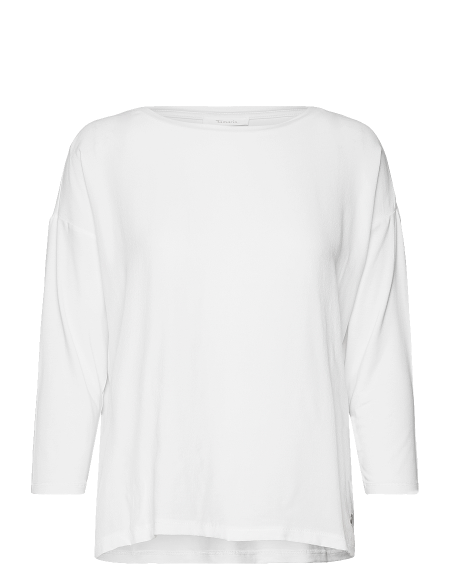 Tamaris Apparel - BURDUR long sleeve shirt - långärmade toppar - bright white - 0