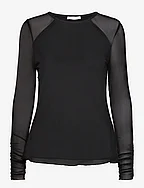 CAGE Long sleeve Mesh Shirt - BLACK BEAUTY