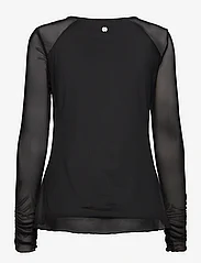Tamaris Apparel - CAGE Long sleeve Mesh Shirt - langärmlige tops - black beauty - 1