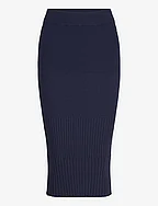 CECINA Rib knit skirt - BLACK IRIS