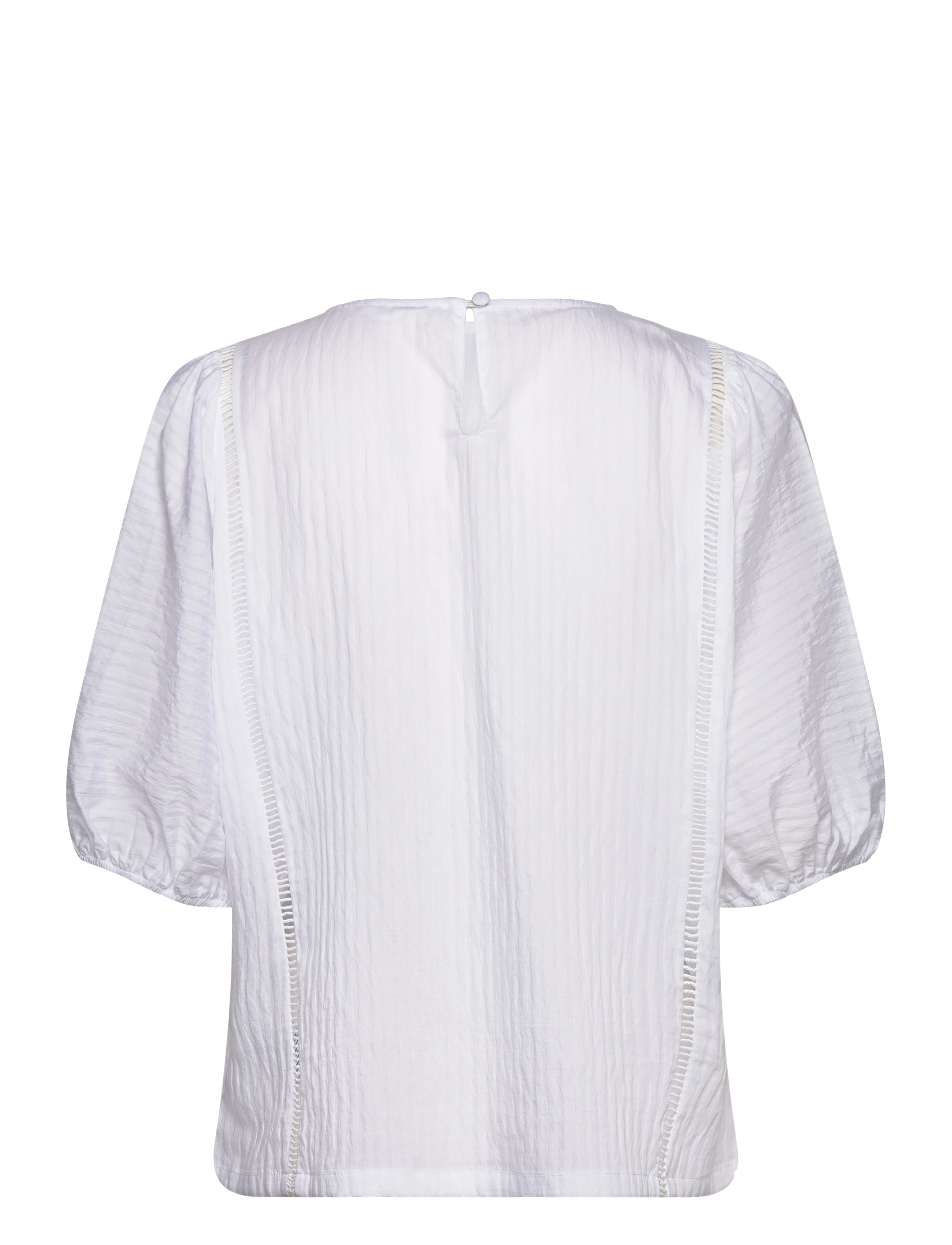 Tamaris Apparel - CIRELLA Puffsleeve blouse with handcraft detail - kurzämlige blusen - bright white - 1