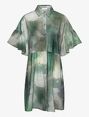 Tamaris Apparel - CLAMECY Gathered Shirt Dress AOP&Solid - skjortekjoler - watercolor aop - 0