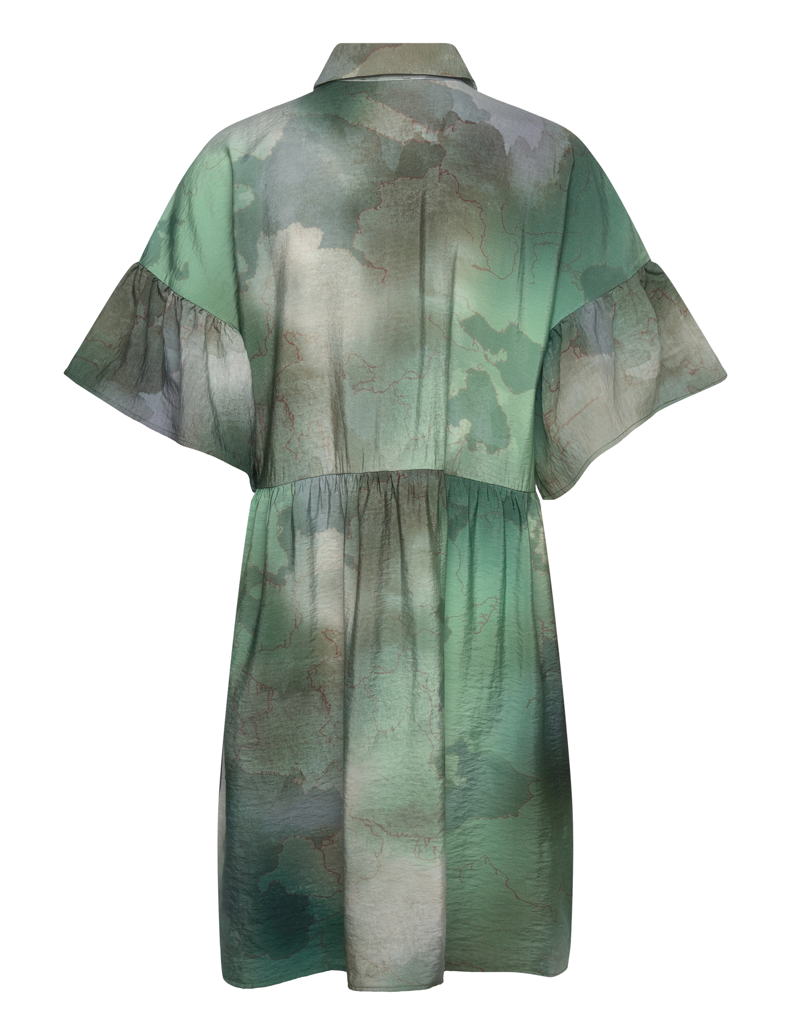 Tamaris Apparel - CLAMECY Gathered Shirt Dress AOP&Solid - watercolor aop - 1