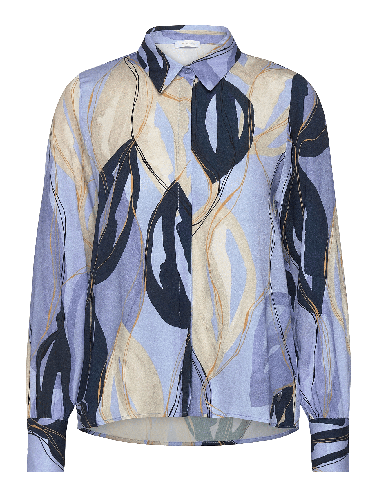 CIVITA Printed longsleeve blouse - LEAVES AOP