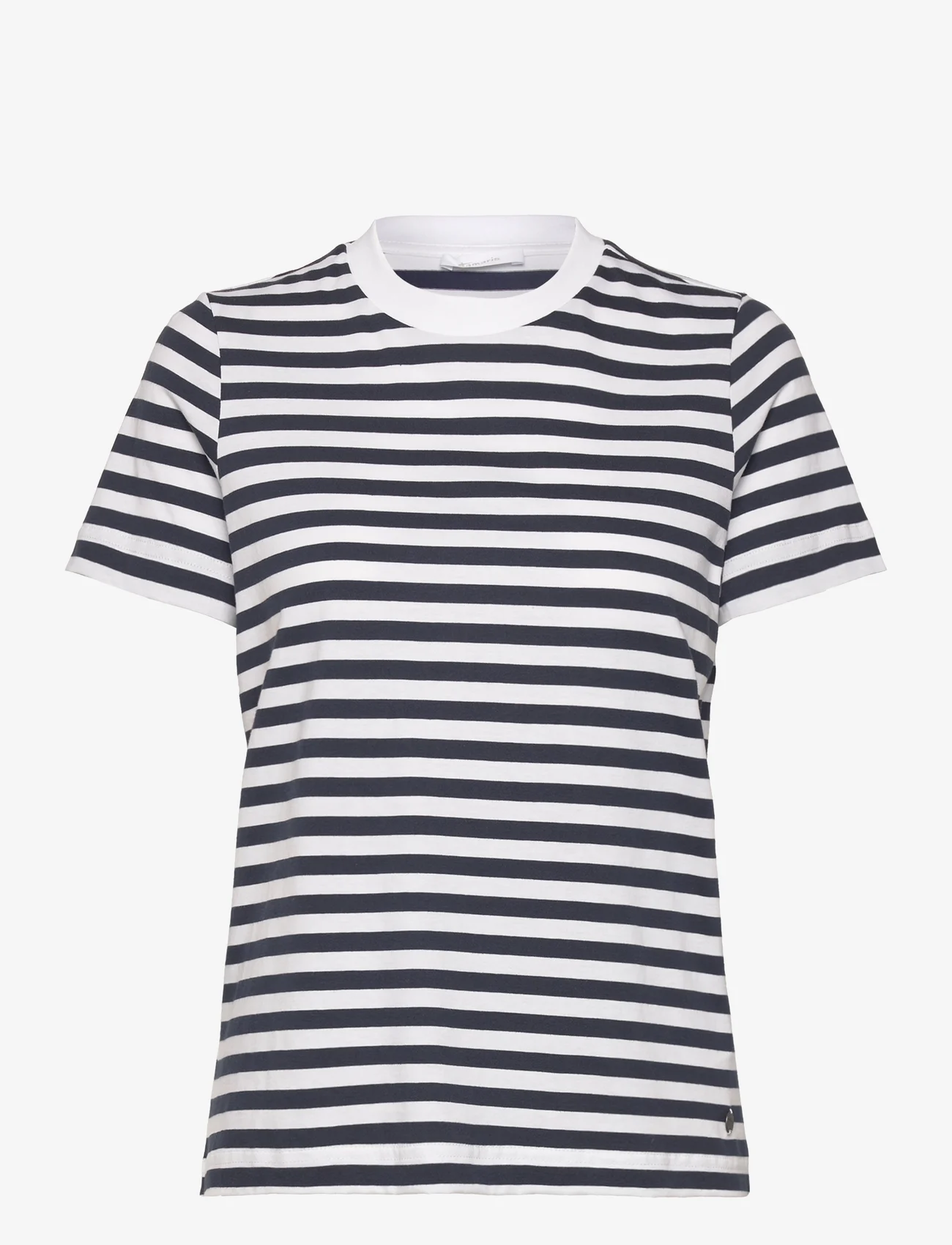 Tamaris Apparel - DABRA Stripe T-shirt - t-shirts - black iris / bright white stripe - 0