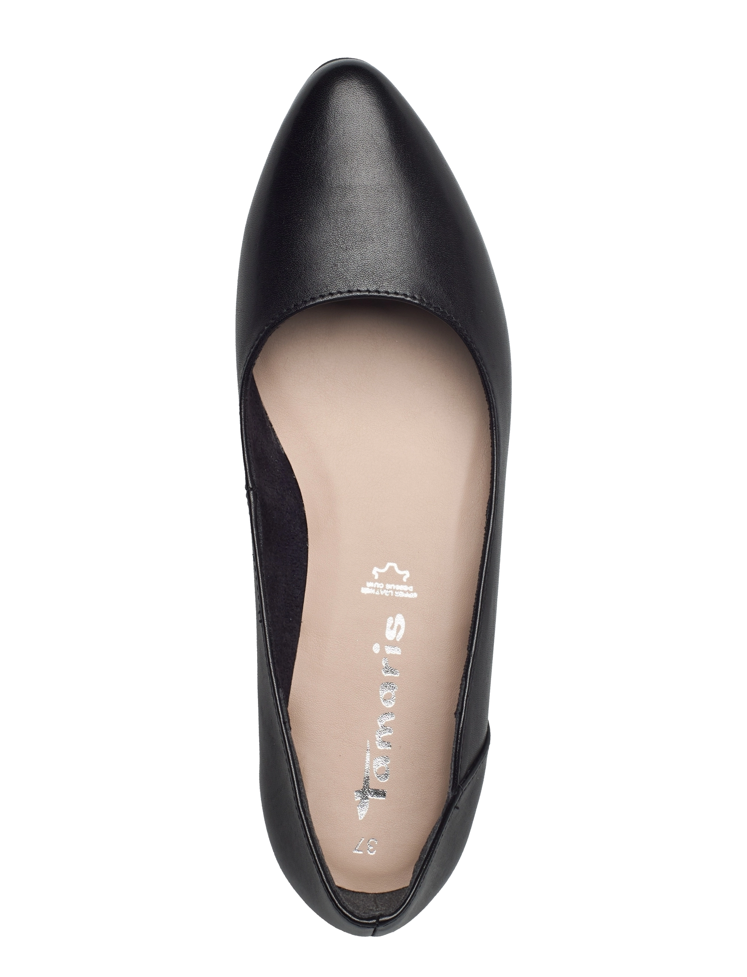 Tamaris - Woms Ballerina - black leather - 3