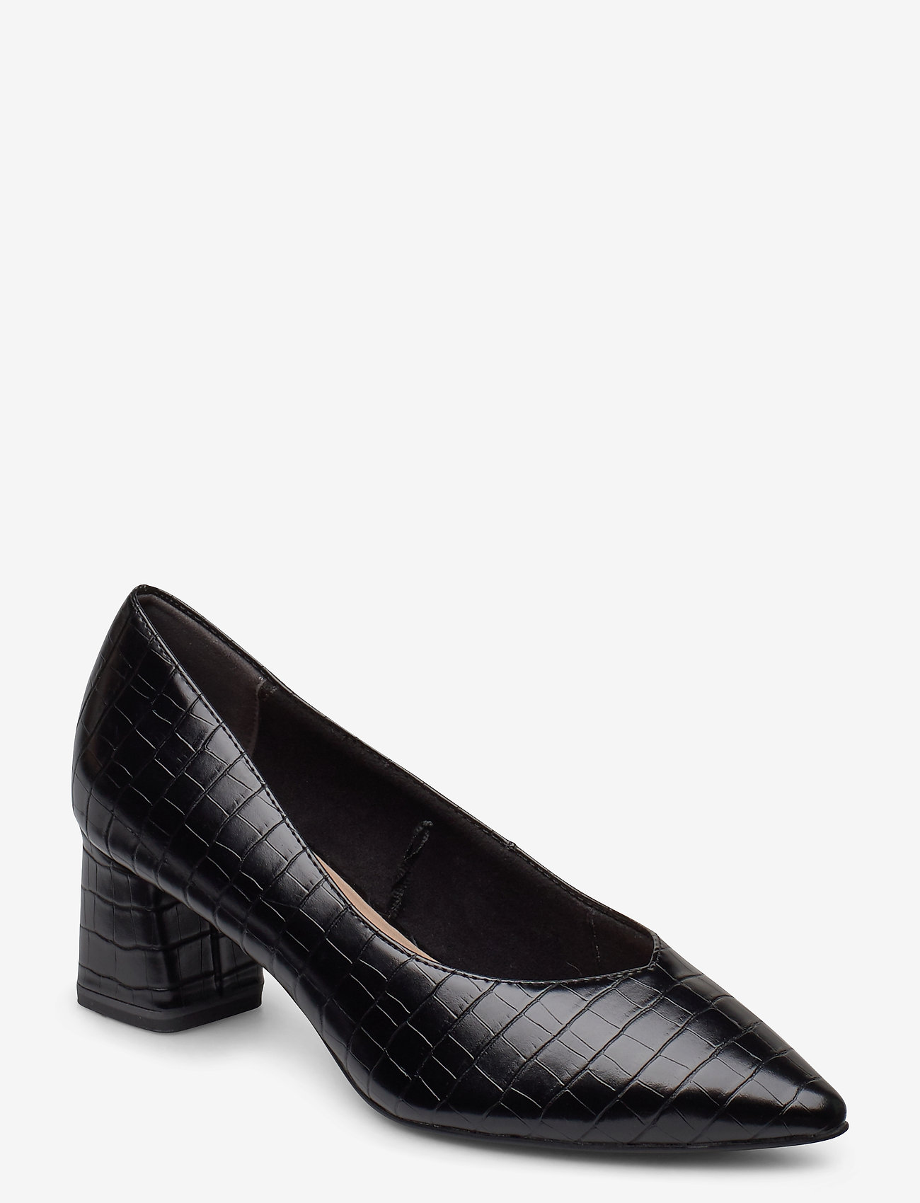 Tamaris - Woms Court Shoe - black croco - 0