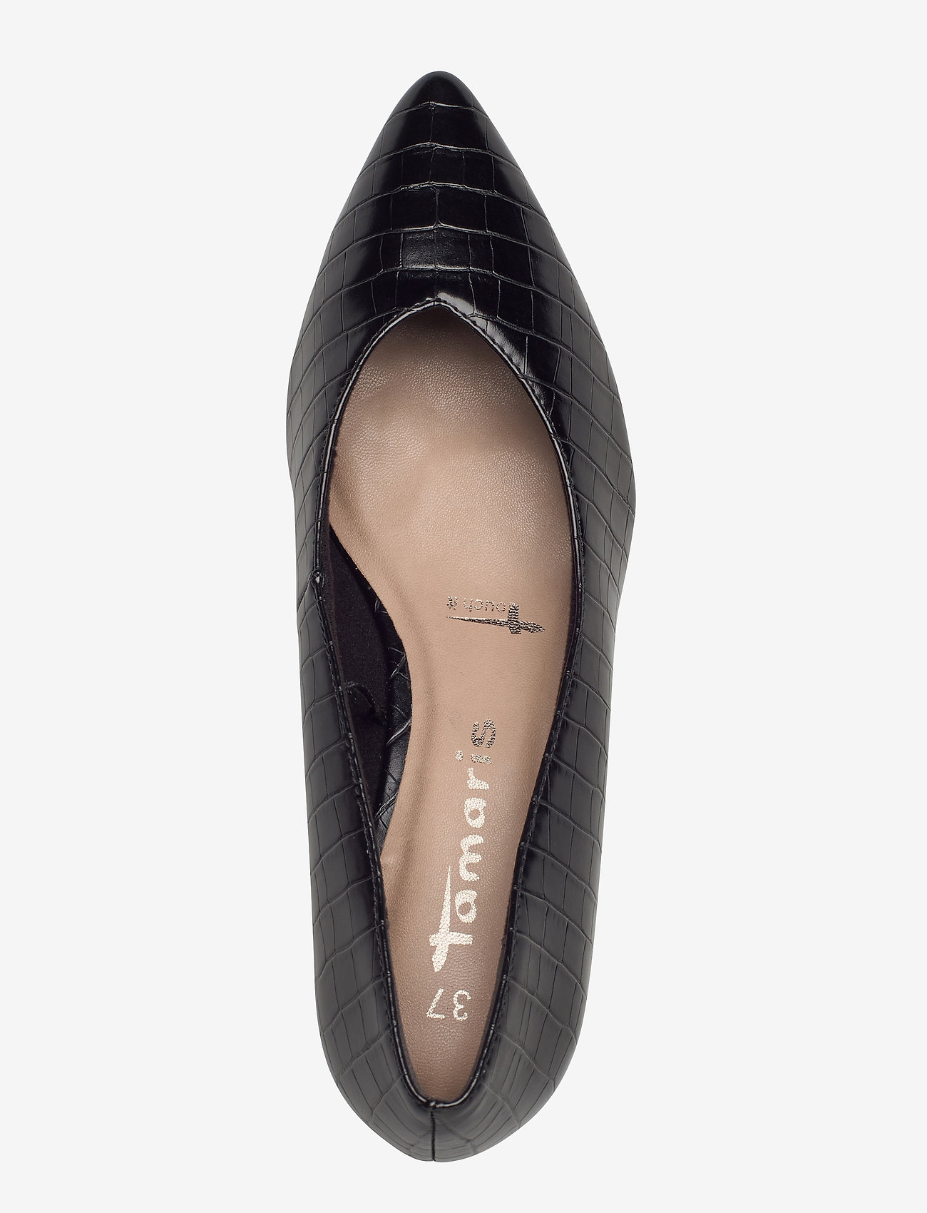 Tamaris - Woms Court Shoe - black croco - 3