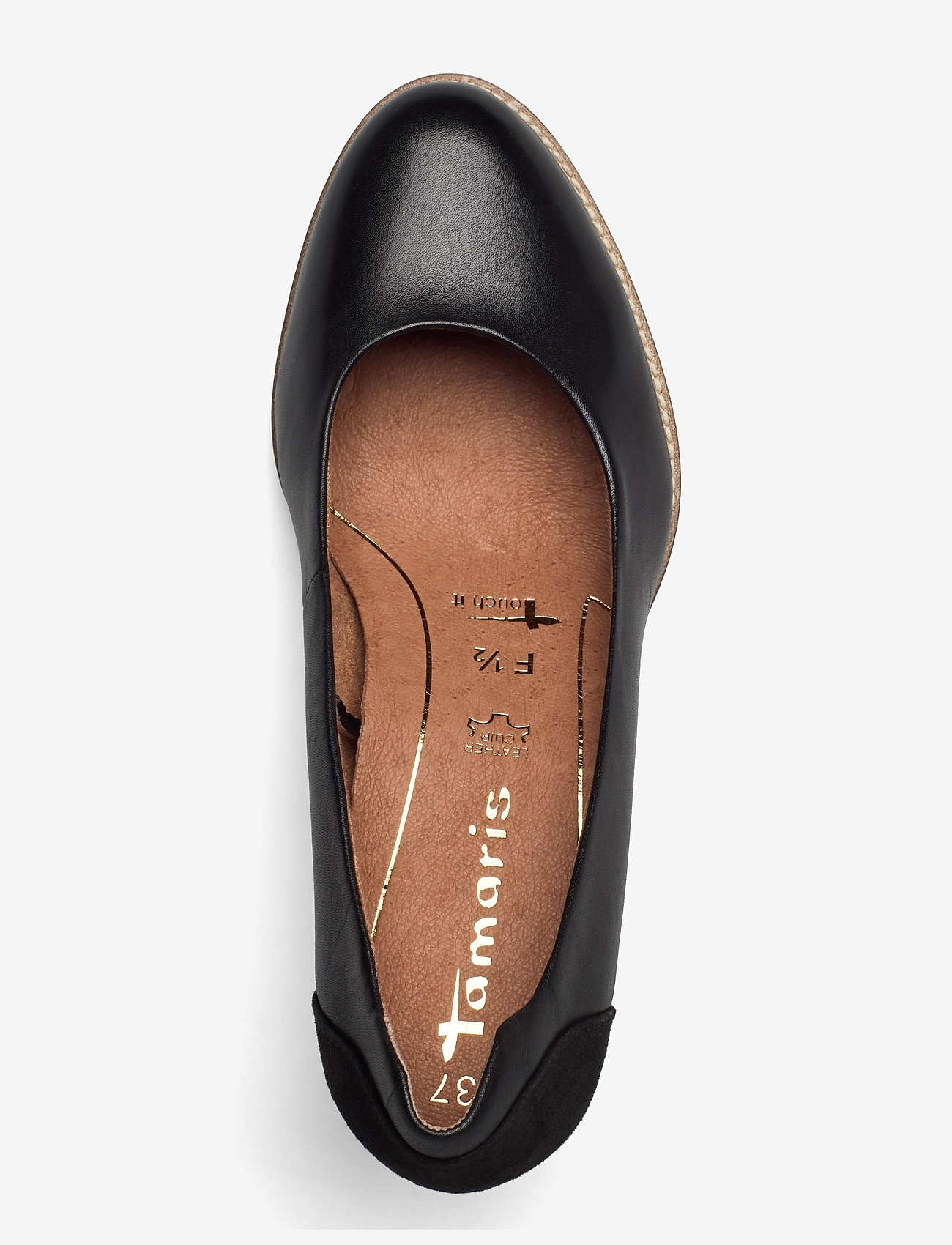 Tamaris - Woms Court Shoe - black leather - 3
