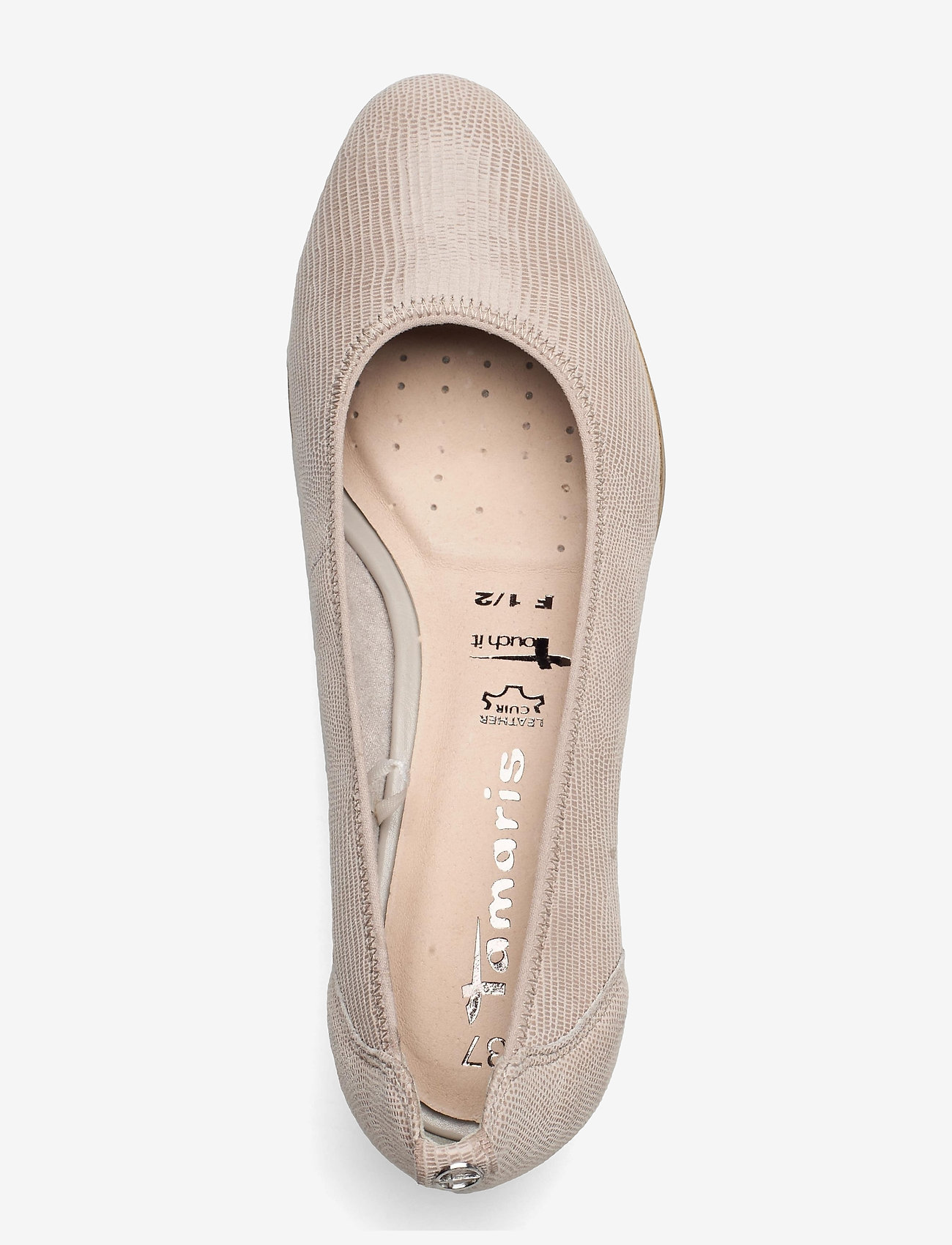 Tamaris - Woms Court Shoe - stone str. - 3