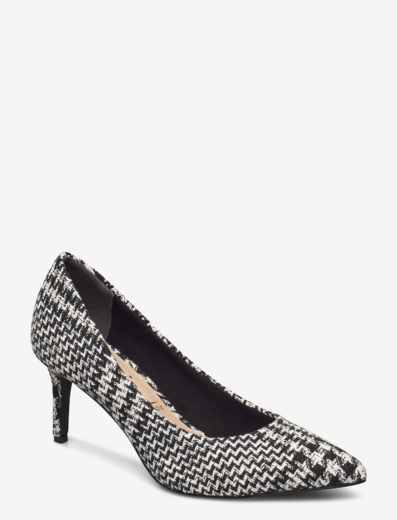 Tamaris - Woms Court Shoe - blk/white str. - 0