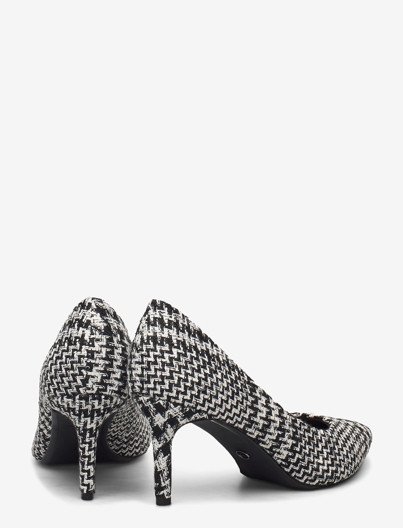 Tamaris - Woms Court Shoe - blk/white str. - 4
