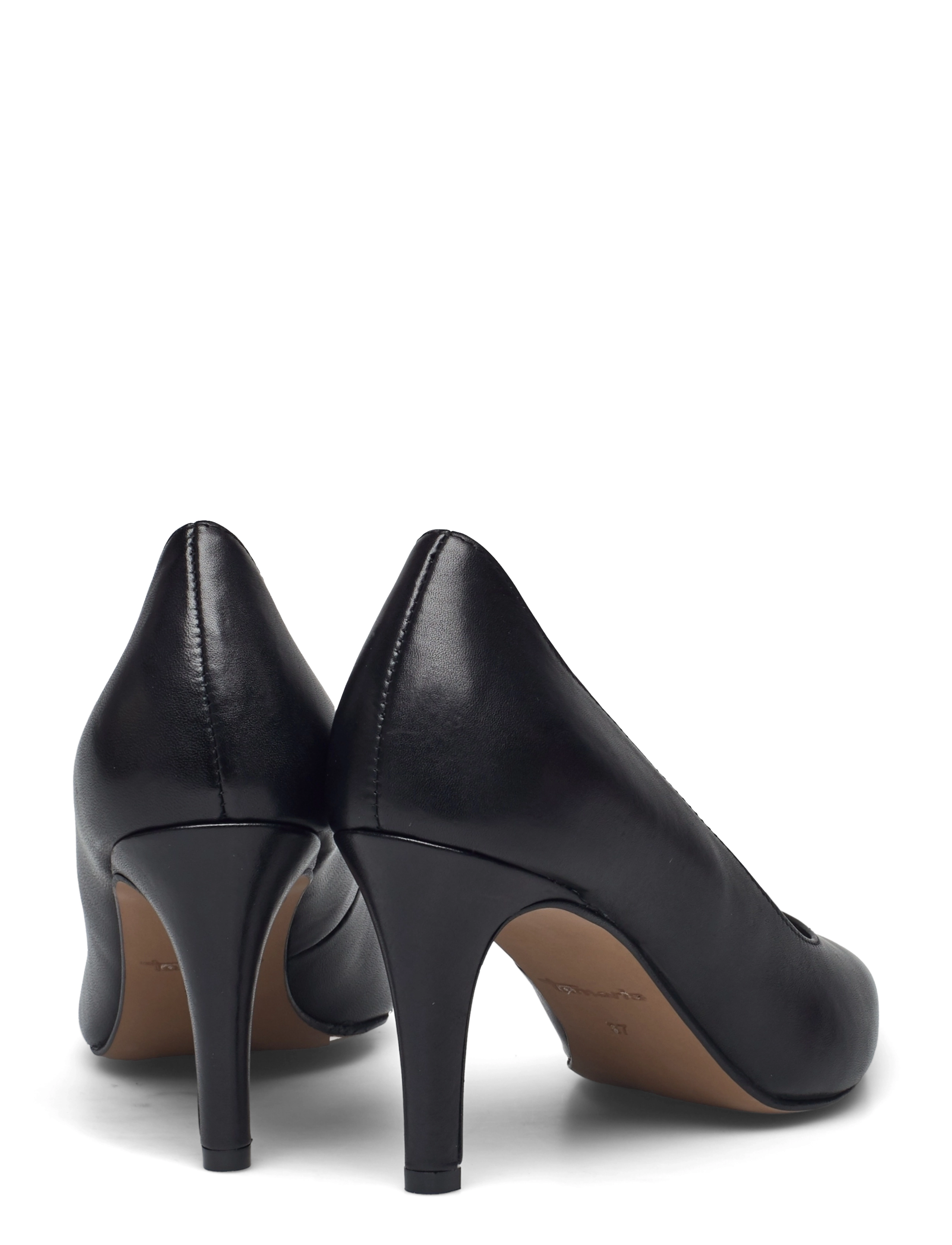 Tamaris - Woms Court Shoe - black leather - 4