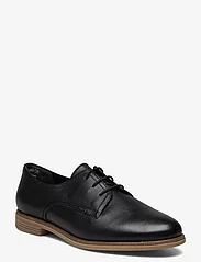 Tamaris - Woms Lace-up - zempapēžu apavi - black leather - 0