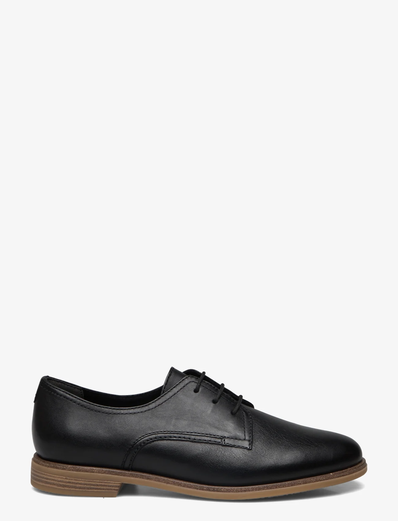 Tamaris - Woms Lace-up - flats - black leather - 1