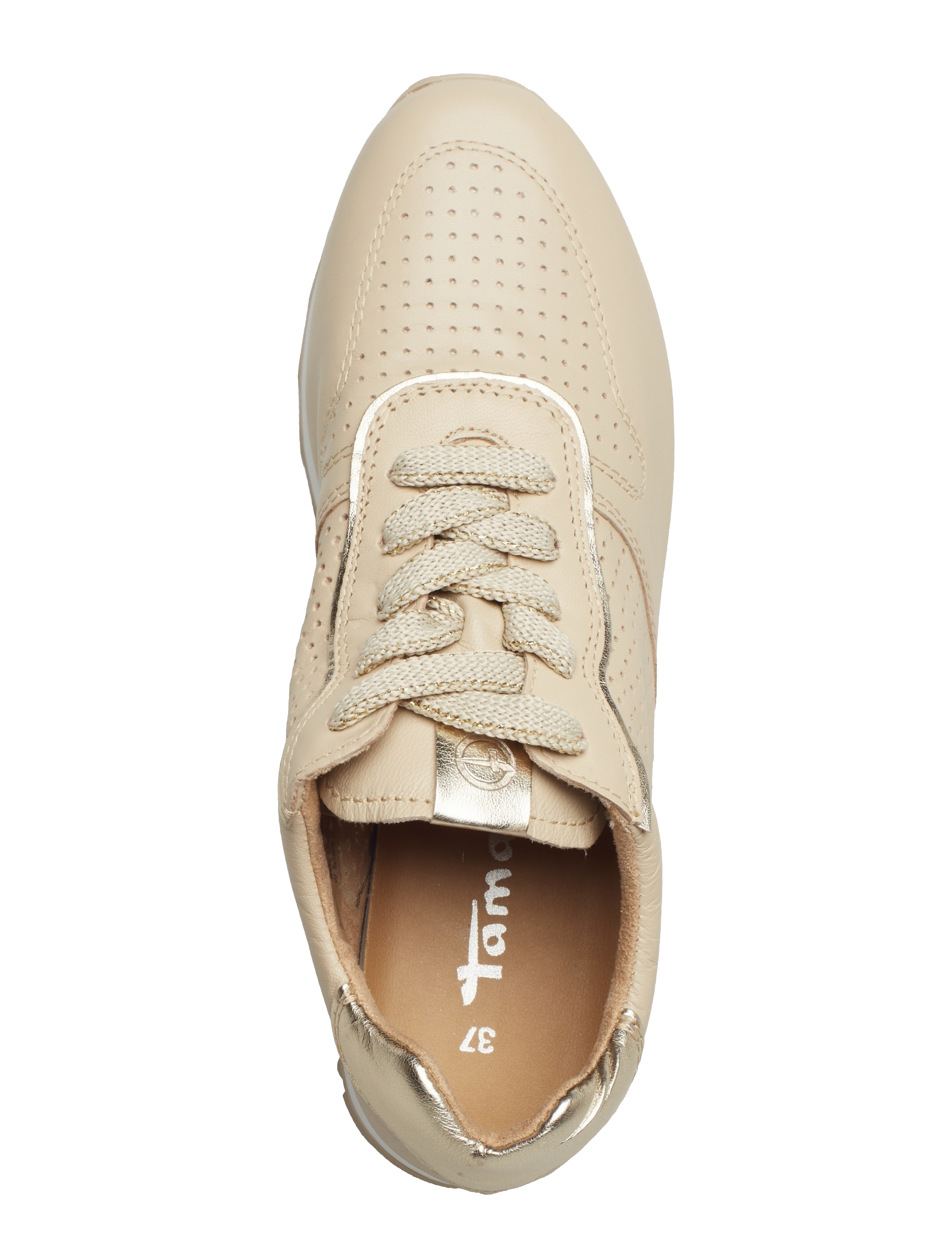 Tamaris - Women Lace-up - cream/lt.gold - 3