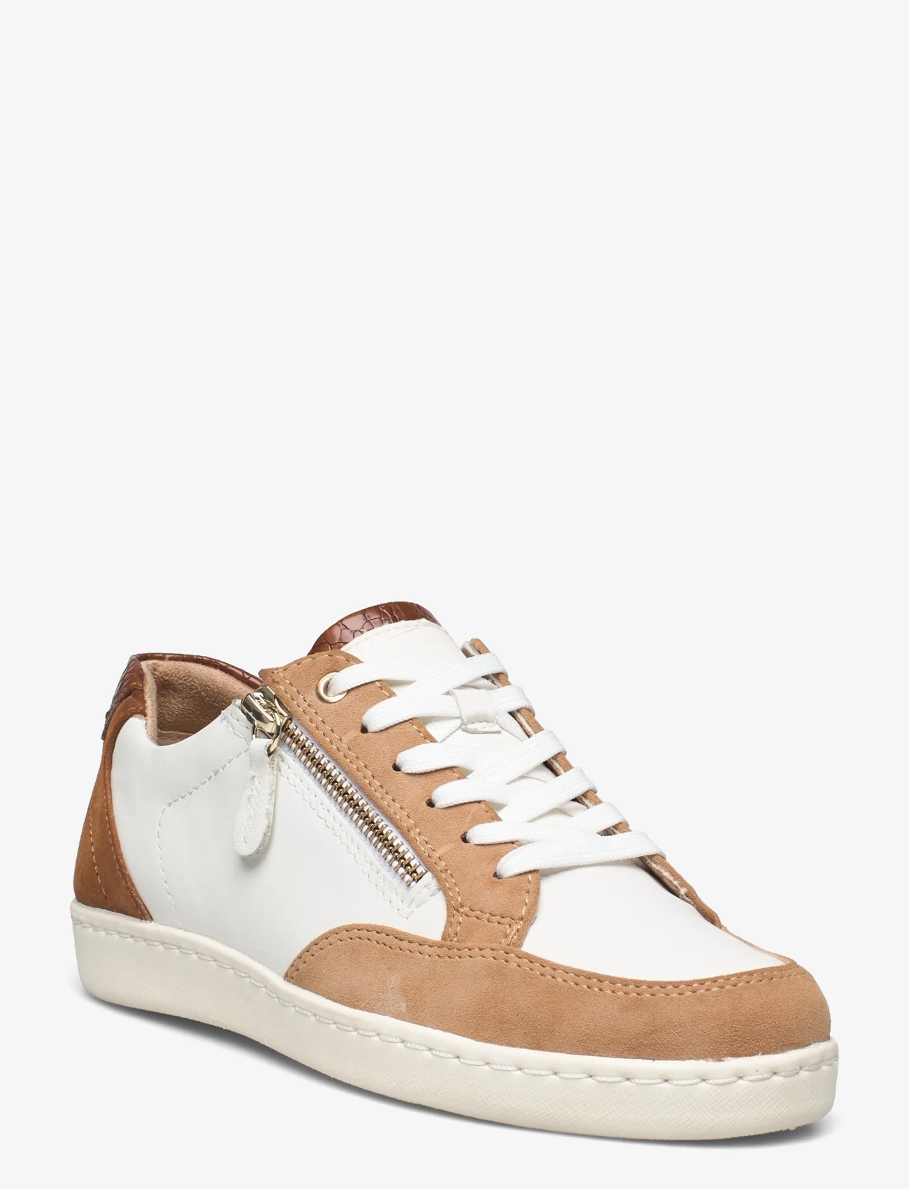 Tamaris - Woms Lace-up - sportiska stila apavi ar pazeminātu potītes daļu - wht/almond com - 0