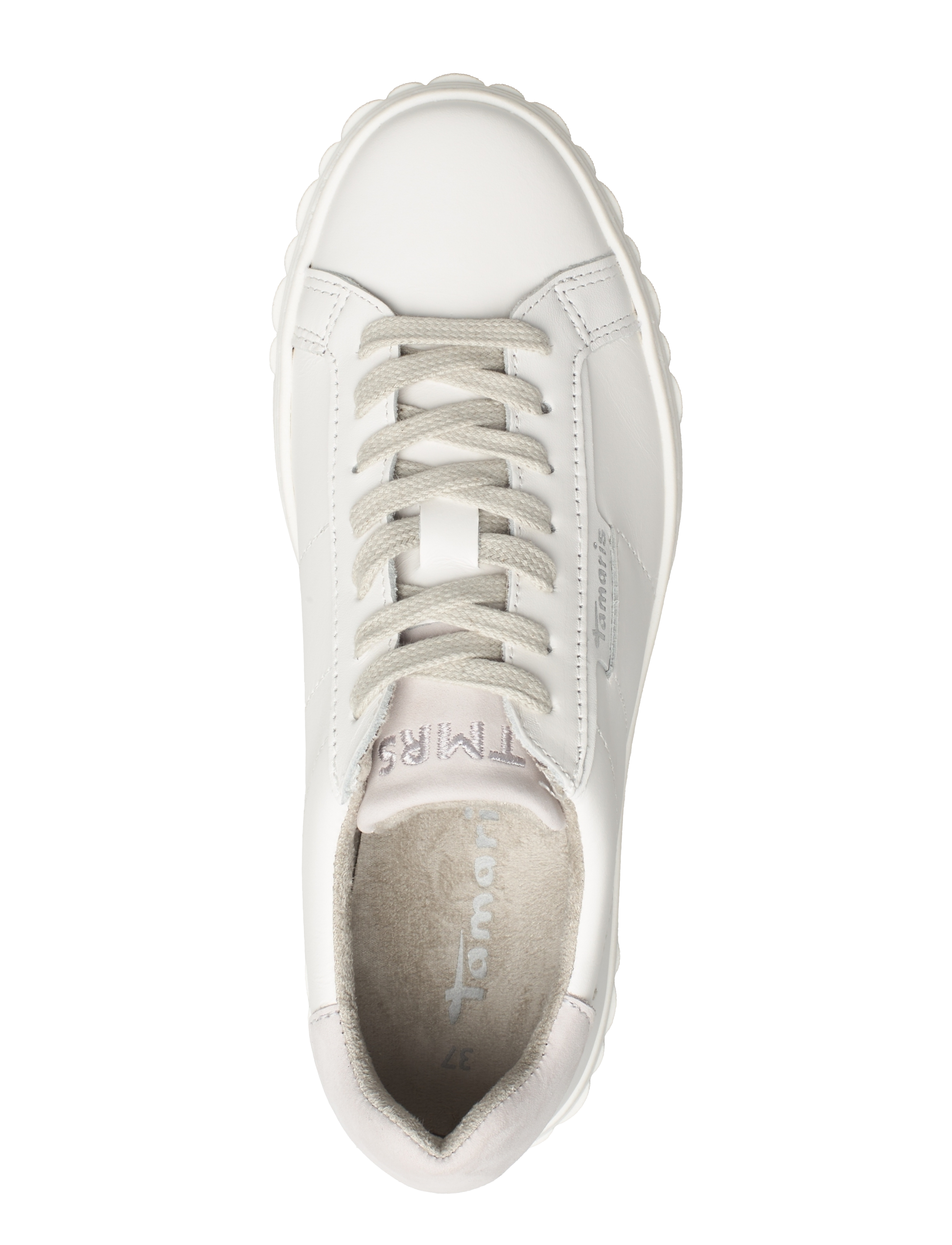 Tamaris - Women Lace-up - white leather - 3
