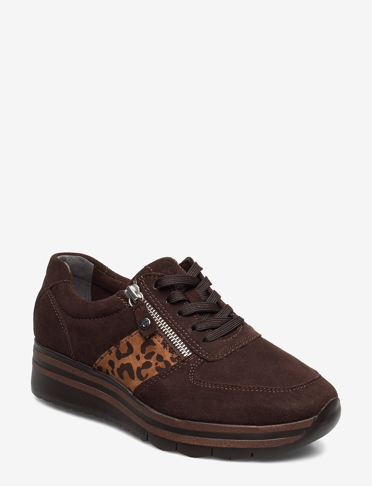 Tamaris - Woms Lace-up - low top sneakers - mocca/leo - 0