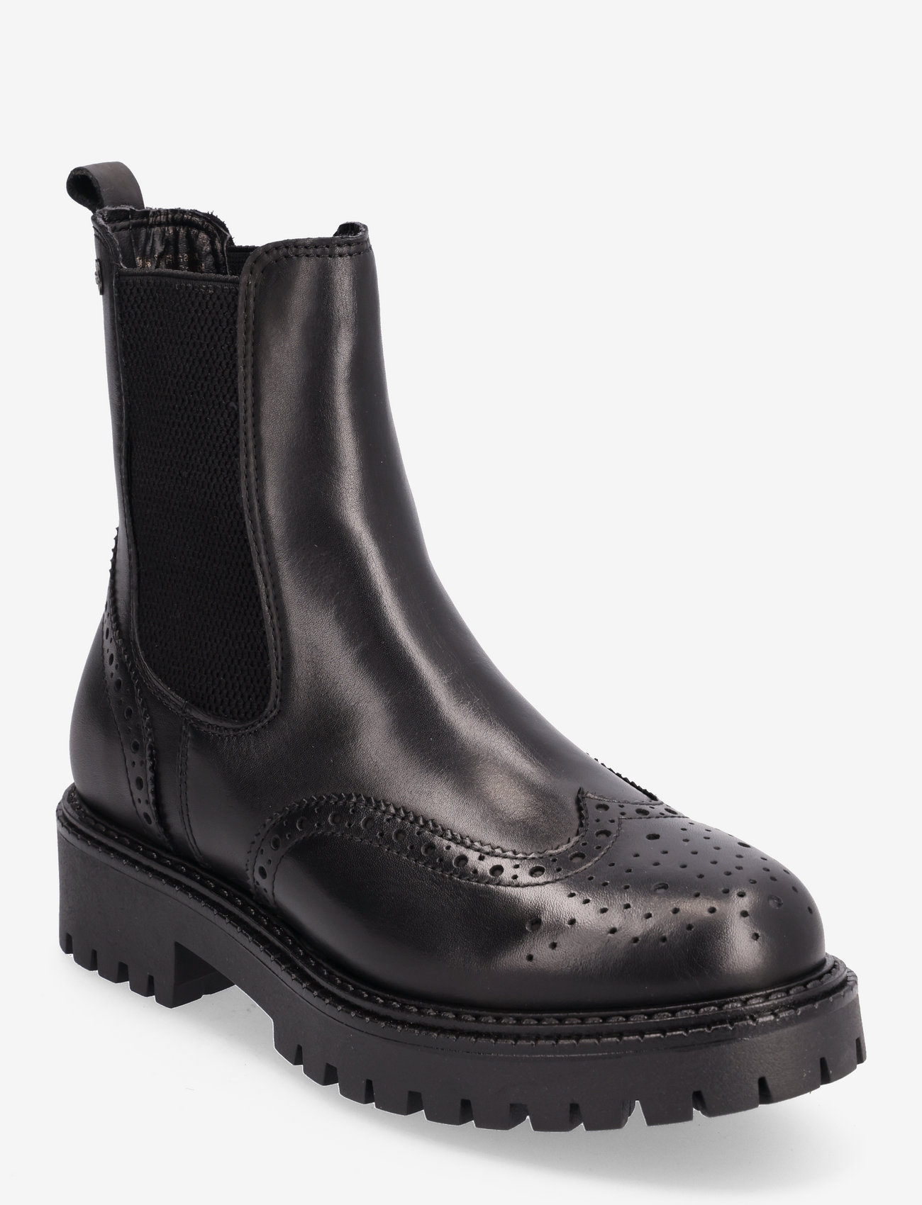 Black leather boots