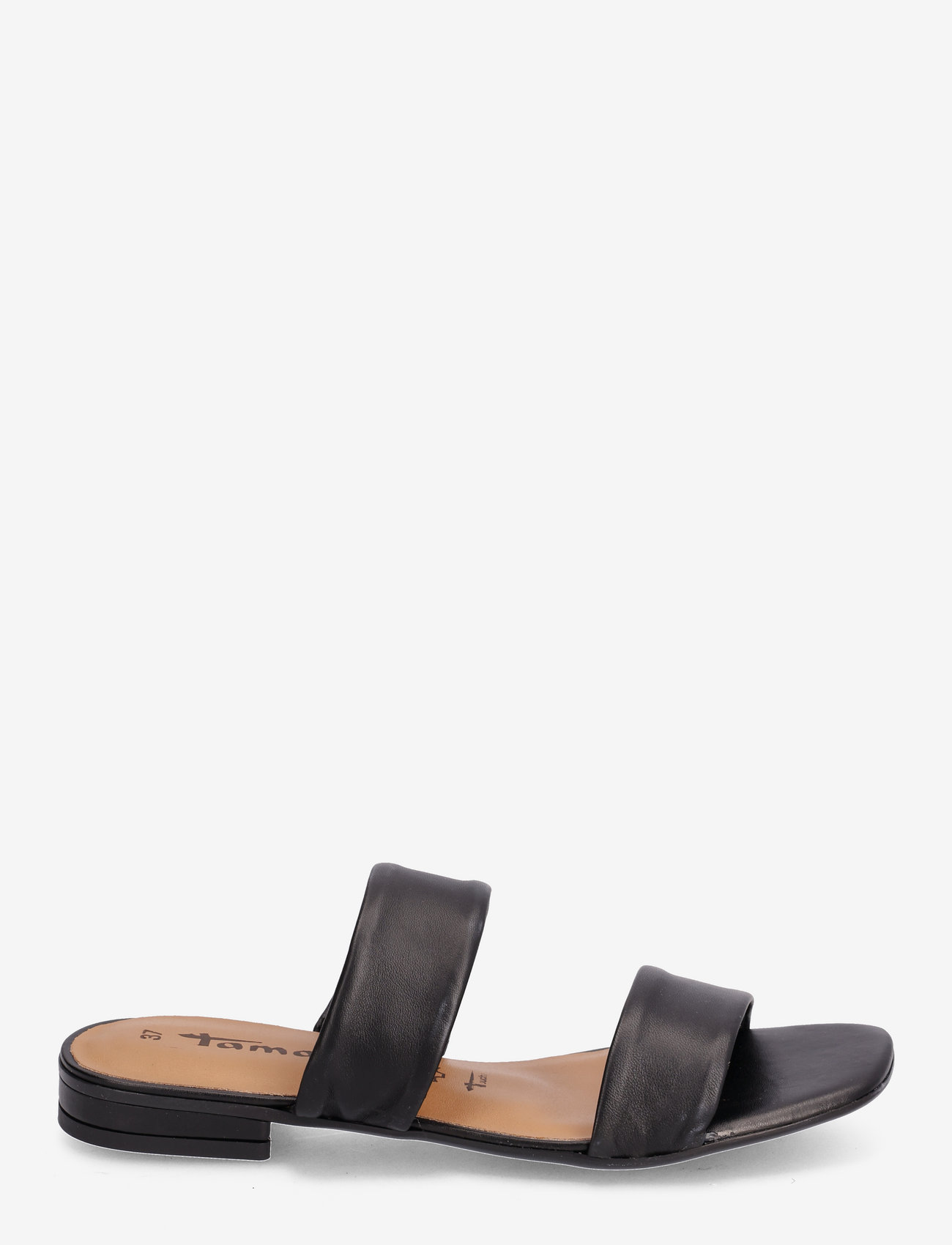 Tamaris - Women Slides - platta sandaler - black leather - 1