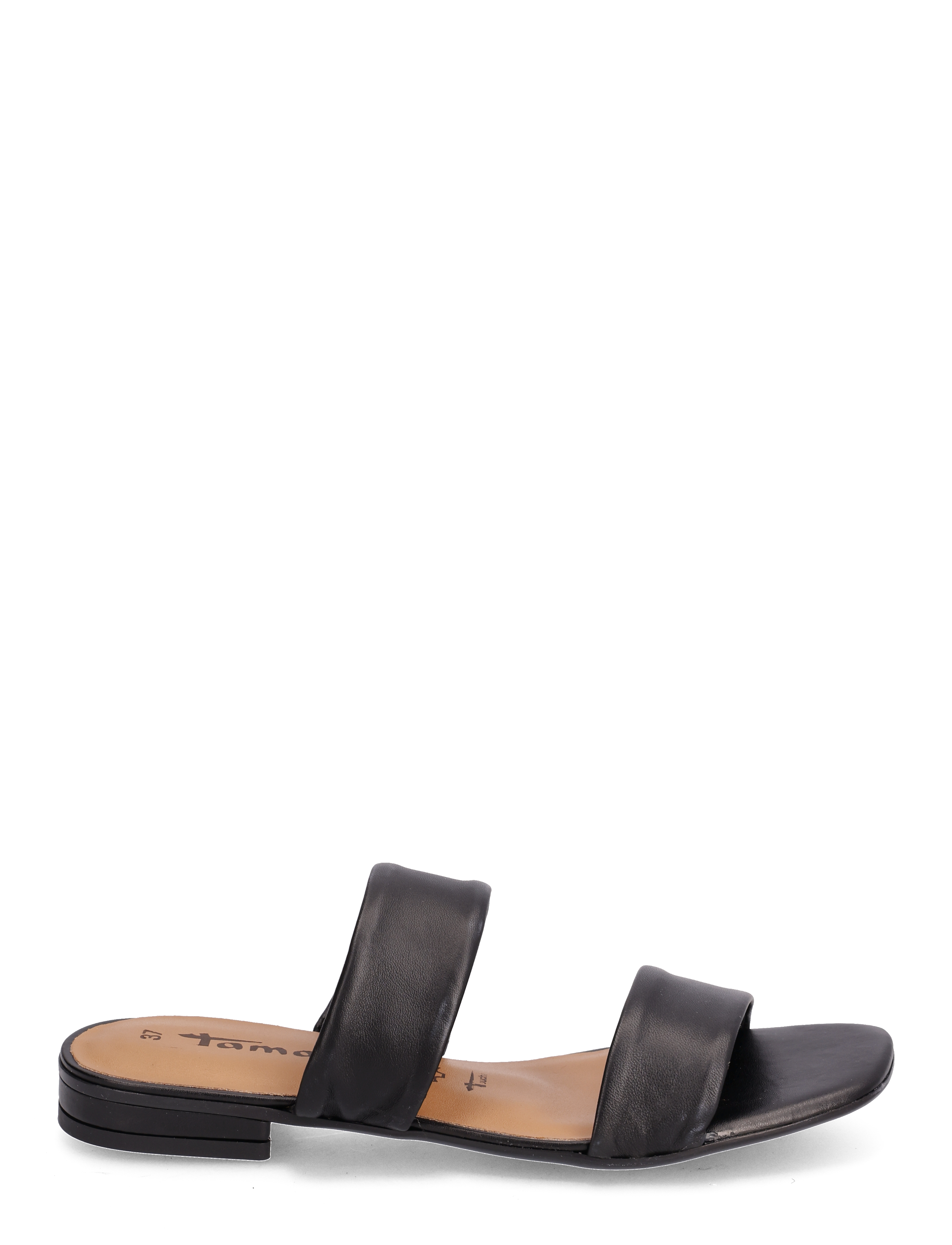 Tamaris - Women Slides - black leather - 1