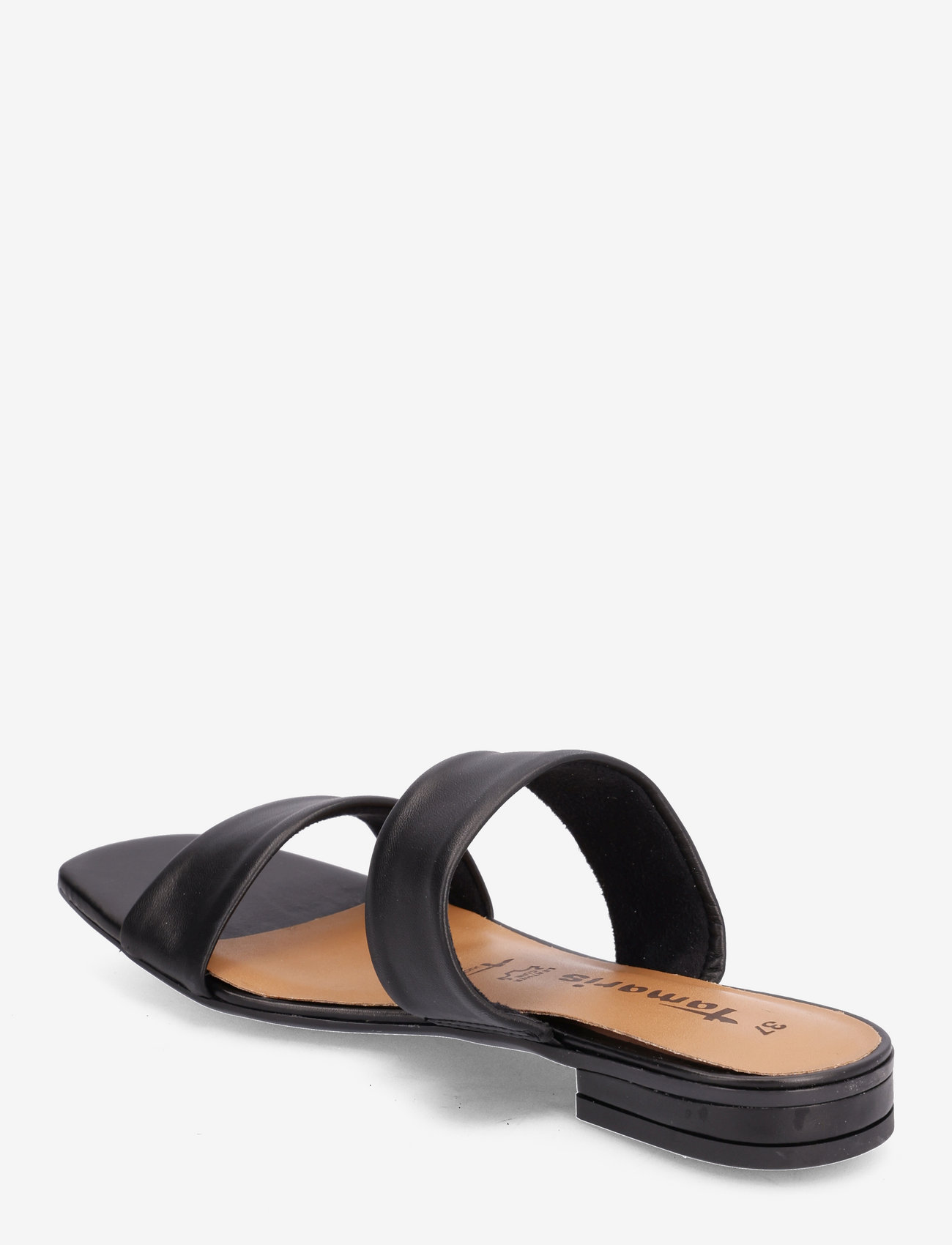 Tamaris - Women Slides - black leather - 2