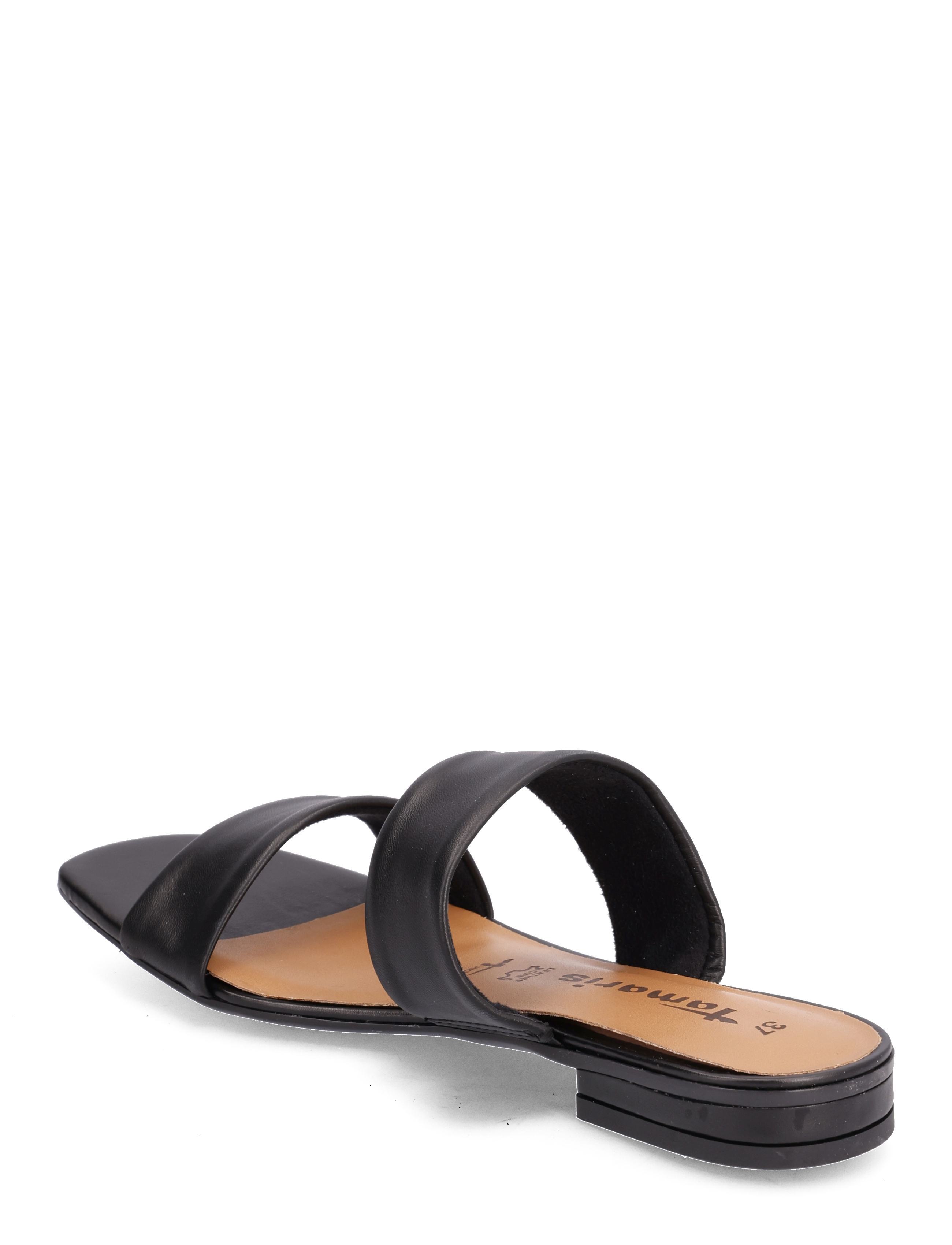 Tamaris - Women Slides - black leather - 2