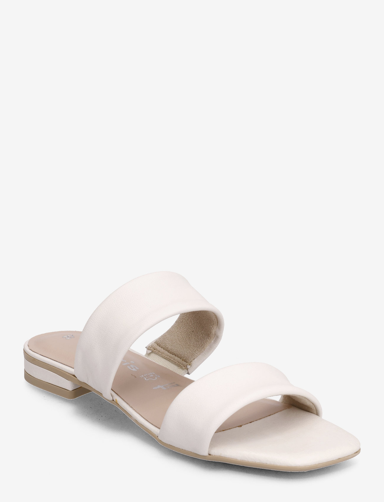 Tamaris - Women Slides - lygiapadės basutės - white leather - 0
