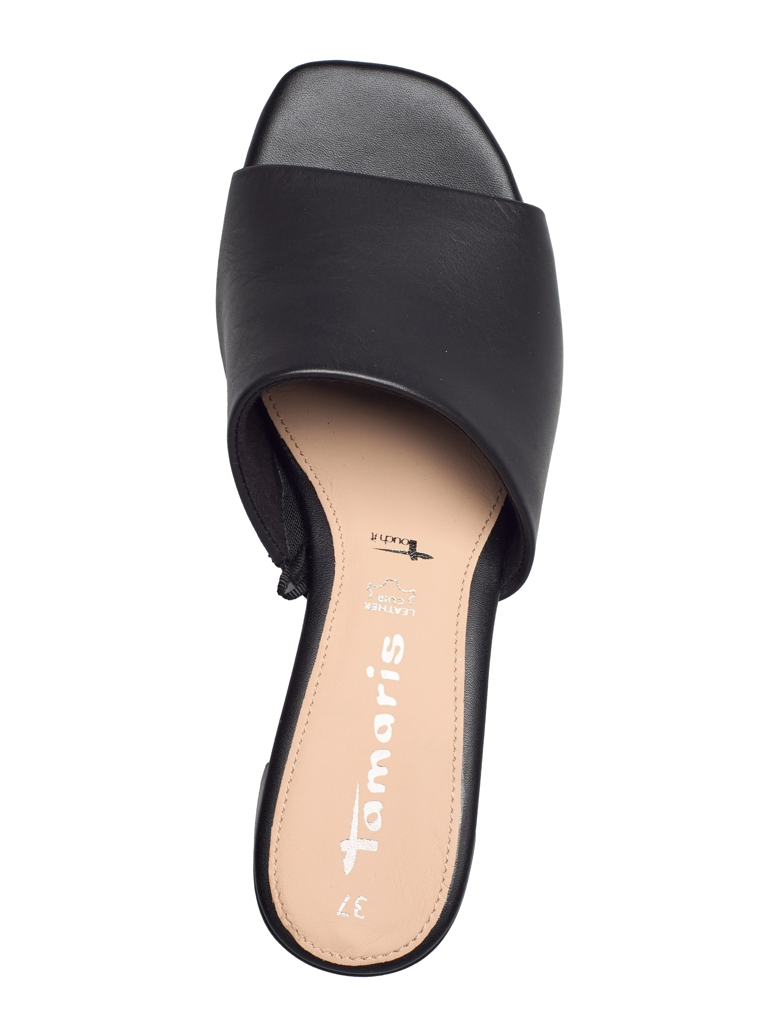 Tamaris - Woms Slides - black leather - 3
